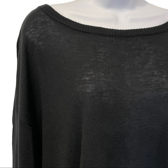 LINE THE LABEL Lightweight Cashmere Blend Sweater in Black - Picture 2 of 4